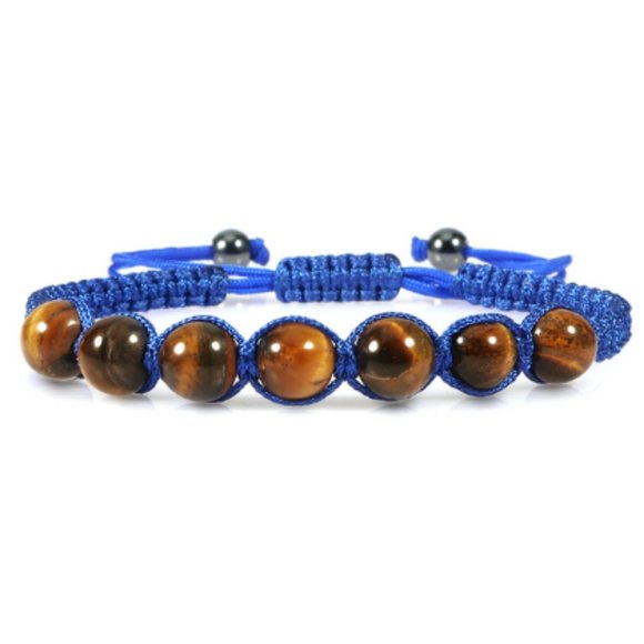 Tiger Eye Bracelet,Shambella Style Bracelet,Tiger Eye Stone Bracelet,8mm Beads - Picture 1 of 1